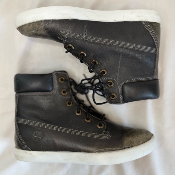 Timberland A135B Glastenbury DISTRESSED Brown/Black Leather Boots SZ 6 NWOB - Picture 6 of 10